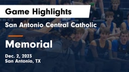 San Antonio Central Catholic  vs Memorial  Game Highlights - Dec. 2, 2023