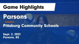 Parsons  vs Pittsburg Community Schools Game Highlights - Sept. 2, 2022