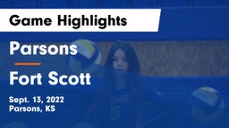Parsons  vs Fort Scott  Game Highlights - Sept. 13, 2022