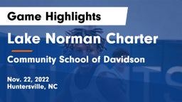 Lake Norman Charter  vs Community School of Davidson Game Highlights - Nov. 22, 2022
