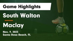 South Walton  vs Maclay  Game Highlights - Nov. 9, 2023