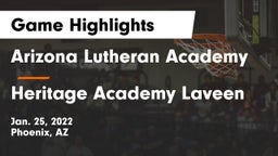 Arizona Lutheran Academy  vs Heritage Academy Laveen Game Highlights - Jan. 25, 2022