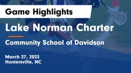 Lake Norman Charter  vs Community School of Davidson Game Highlights - March 27, 2023