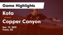 Kofa  vs Copper Canyon  Game Highlights - Jan. 12, 2023