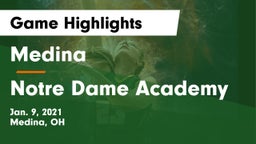 Medina  vs Notre Dame Academy  Game Highlights - Jan. 9, 2021