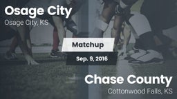 Matchup: Osage City High vs. Chase County  2016