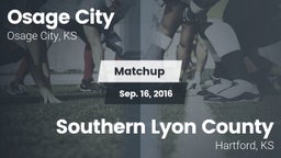 Matchup: Osage City High vs. Southern Lyon County 2016