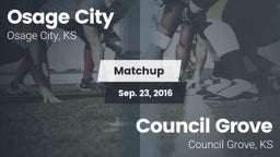 Matchup: Osage City High vs. Council Grove  2016