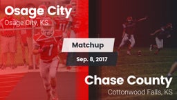 Matchup: Osage City High vs. Chase County  2017