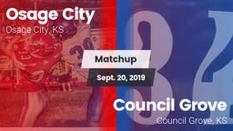 Matchup: Osage City High vs. Council Grove  2019