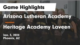 Arizona Lutheran Academy  vs Heritage Academy Laveen Game Highlights - Jan. 3, 2024