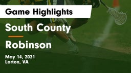 South County  vs Robinson  Game Highlights - May 14, 2021