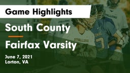 South County  vs Fairfax Varsity Game Highlights - June 7, 2021