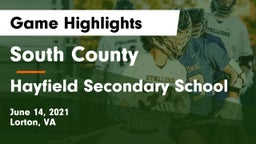 South County  vs Hayfield Secondary School Game Highlights - June 14, 2021