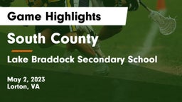 South County  vs Lake Braddock Secondary School Game Highlights - May 2, 2023