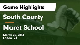 South County  vs Maret School Game Highlights - March 25, 2024