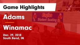 Adams  vs Winamac  Game Highlights - Dec. 29, 2018