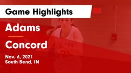 Adams  vs Concord  Game Highlights - Nov. 6, 2021