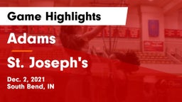 Adams  vs St. Joseph's  Game Highlights - Dec. 2, 2021