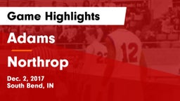Adams  vs Northrop  Game Highlights - Dec. 2, 2017