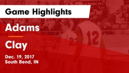 Adams  vs Clay  Game Highlights - Dec. 19, 2017