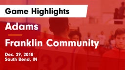 Adams  vs Franklin Community  Game Highlights - Dec. 29, 2018