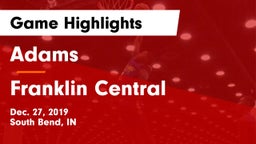 Adams  vs Franklin Central  Game Highlights - Dec. 27, 2019