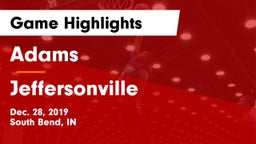 Adams  vs Jeffersonville  Game Highlights - Dec. 28, 2019