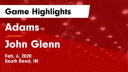 Adams  vs John Glenn  Game Highlights - Feb. 6, 2020