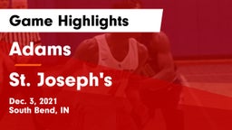 Adams  vs St. Joseph's  Game Highlights - Dec. 3, 2021