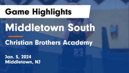Middletown South  vs Christian Brothers Academy Game Highlights - Jan. 5, 2024