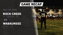 Recap: Rock Creek  vs. Wabaunsee  2016