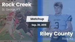 Matchup: Rock Creek vs. Riley County  2016