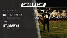 Recap: Rock Creek  vs. St. Marys  2016