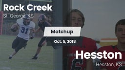 Matchup: Rock Creek vs. Hesston  2018