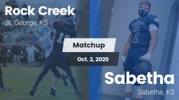 Matchup: Rock Creek vs. Sabetha  2020