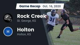 Recap: Rock Creek  vs. Holton  2020