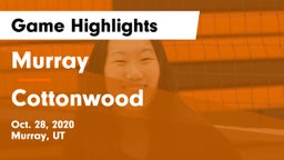 Murray  vs Cottonwood Game Highlights - Oct. 28, 2020