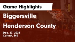 Biggersville  vs Henderson County  Game Highlights - Dec. 27, 2021