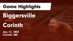 Biggersville  vs Corinth  Game Highlights - Jan. 21, 2023