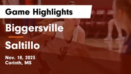 Biggersville  vs Saltillo  Game Highlights - Nov. 18, 2023