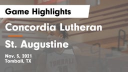 Concordia Lutheran  vs St. Augustine   Game Highlights - Nov. 5, 2021