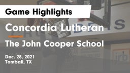 Concordia Lutheran  vs The John Cooper School Game Highlights - Dec. 28, 2021