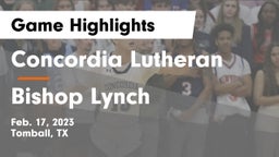 Concordia Lutheran  vs Bishop Lynch  Game Highlights - Feb. 17, 2023