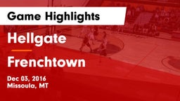 Hellgate  vs Frenchtown  Game Highlights - Dec 03, 2016