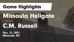 Missoula Hellgate  vs C.M. Russell  Game Highlights - Dec. 21, 2021