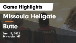 Missoula Hellgate  vs Butte  Game Highlights - Jan. 15, 2022