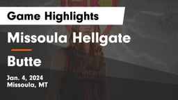 Missoula Hellgate  vs Butte  Game Highlights - Jan. 4, 2024