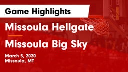 Missoula Hellgate  vs Missoula Big Sky  Game Highlights - March 5, 2020