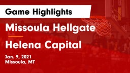 Missoula Hellgate  vs Helena Capital  Game Highlights - Jan. 9, 2021